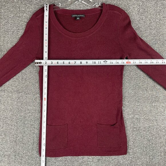 Banana Republic Sweater Womens M Burgundy Silk Blend Work Office Capsule Casual - Picture 7 of 10